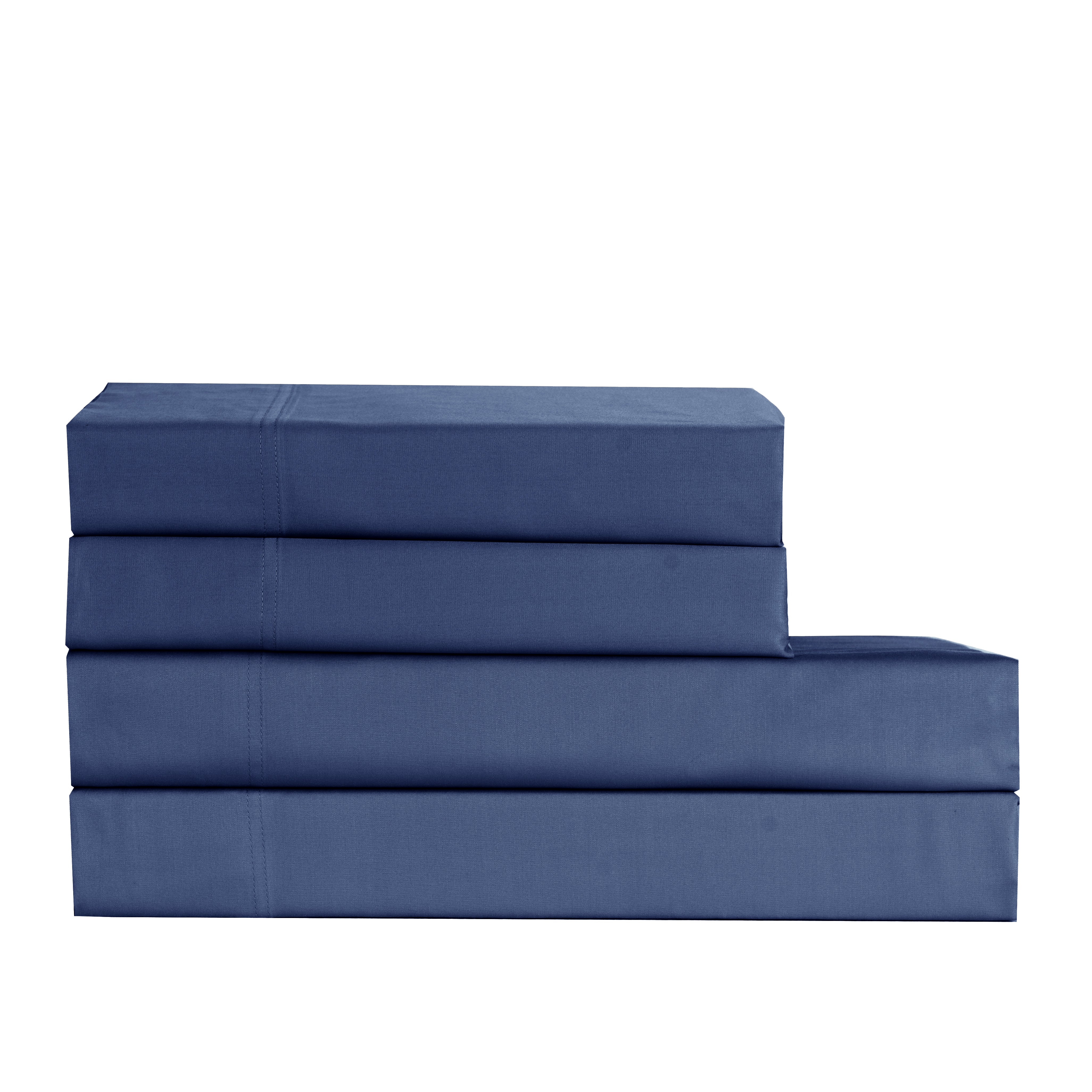 Cotton House 100% Cotton Pima Full Sheet Set - 500 Thread Count Navy Blue
