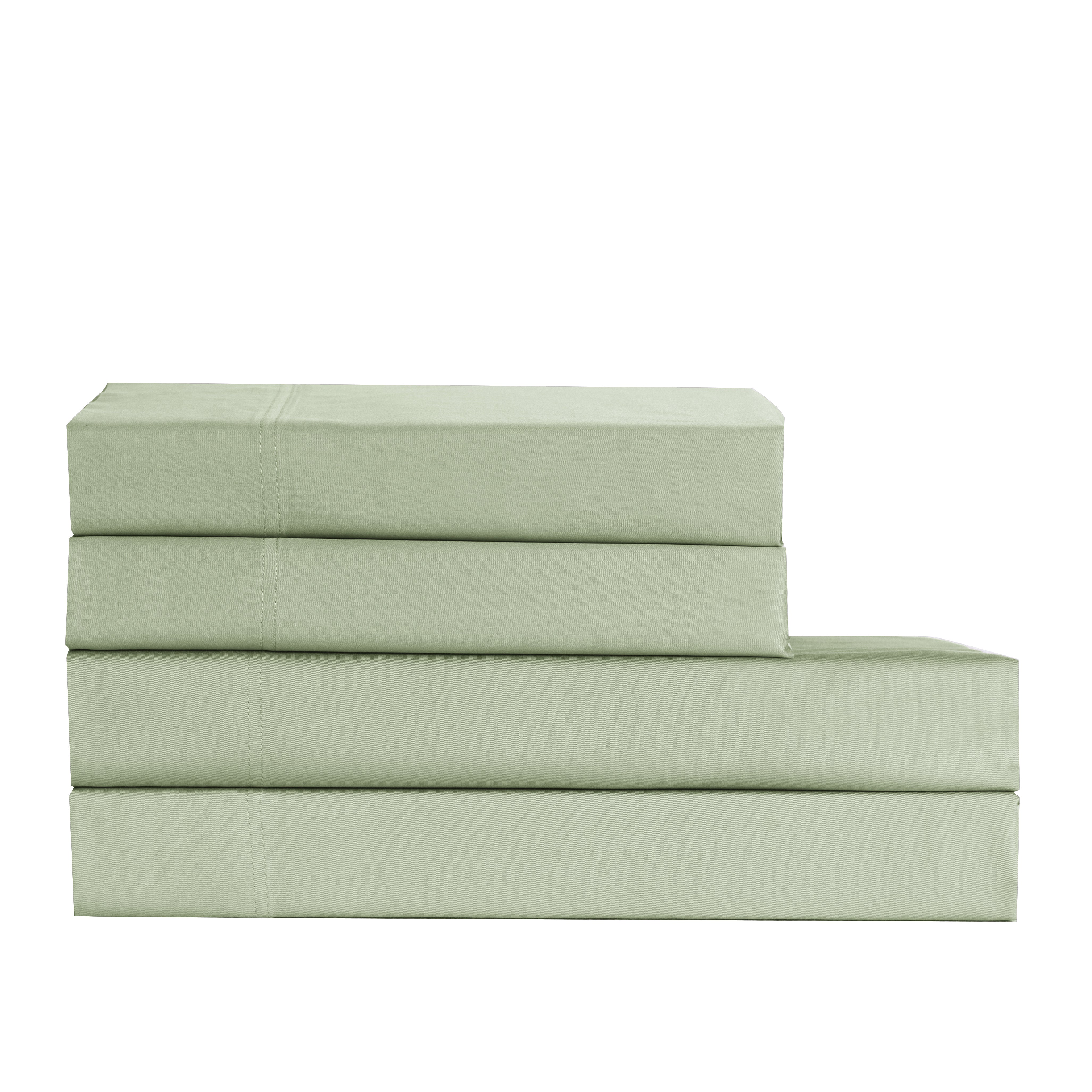 Cotton House Queen Bamboo Sheet Set - Sage, Green