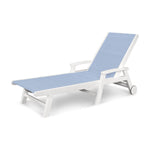 POLYWOOD® Coastal Wheel Chaise - White/Pool Side