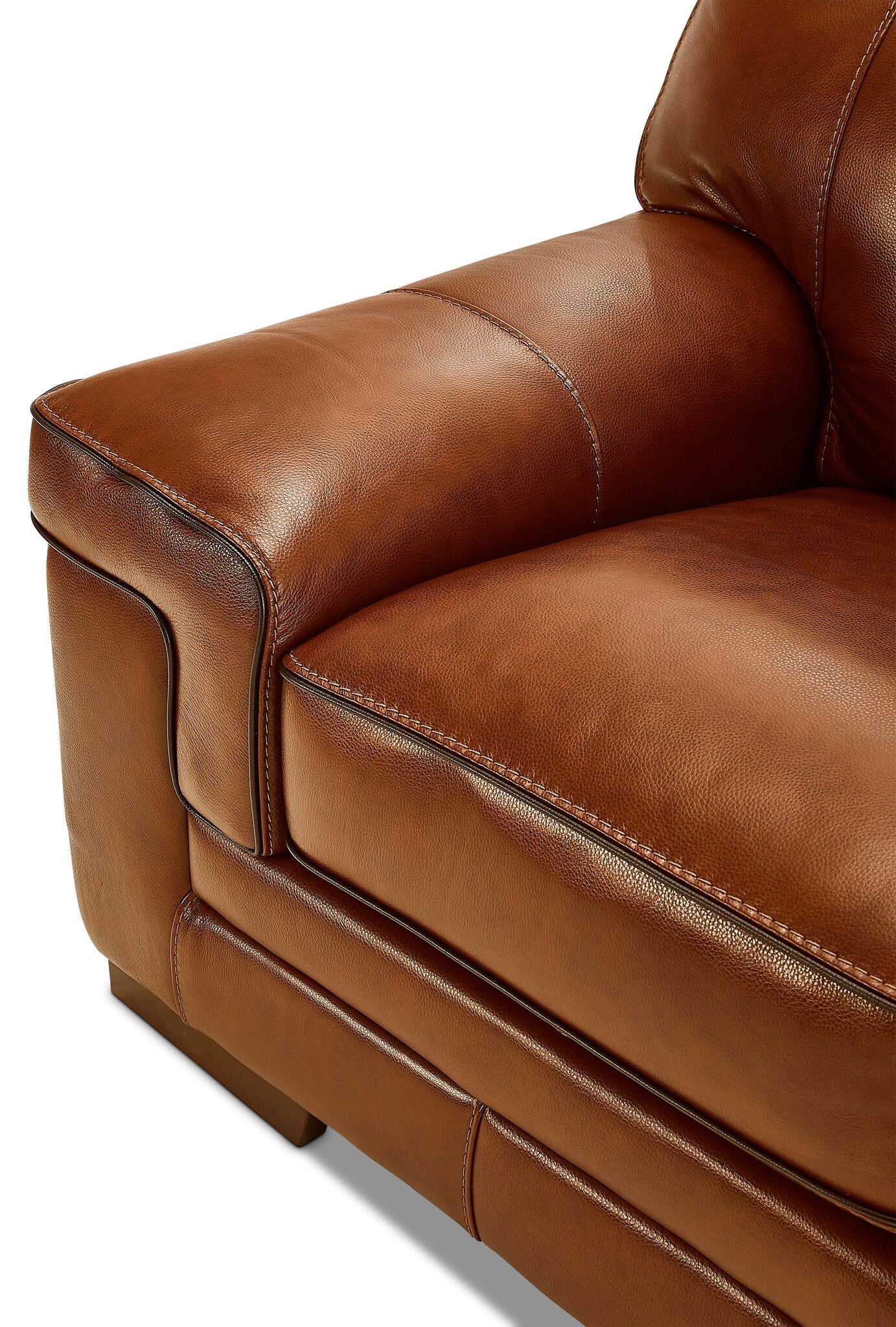 Stampede Leather Loveseat - Chestnut