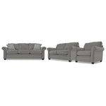 Duffield Sofa, Loveaset and Chair Set - Sutton Charcoal