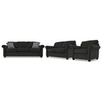 Duffield Sofa, Loveseat and Chair Set - Sutton Midnight