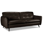 Carlino Leather Sofa - Chocolate