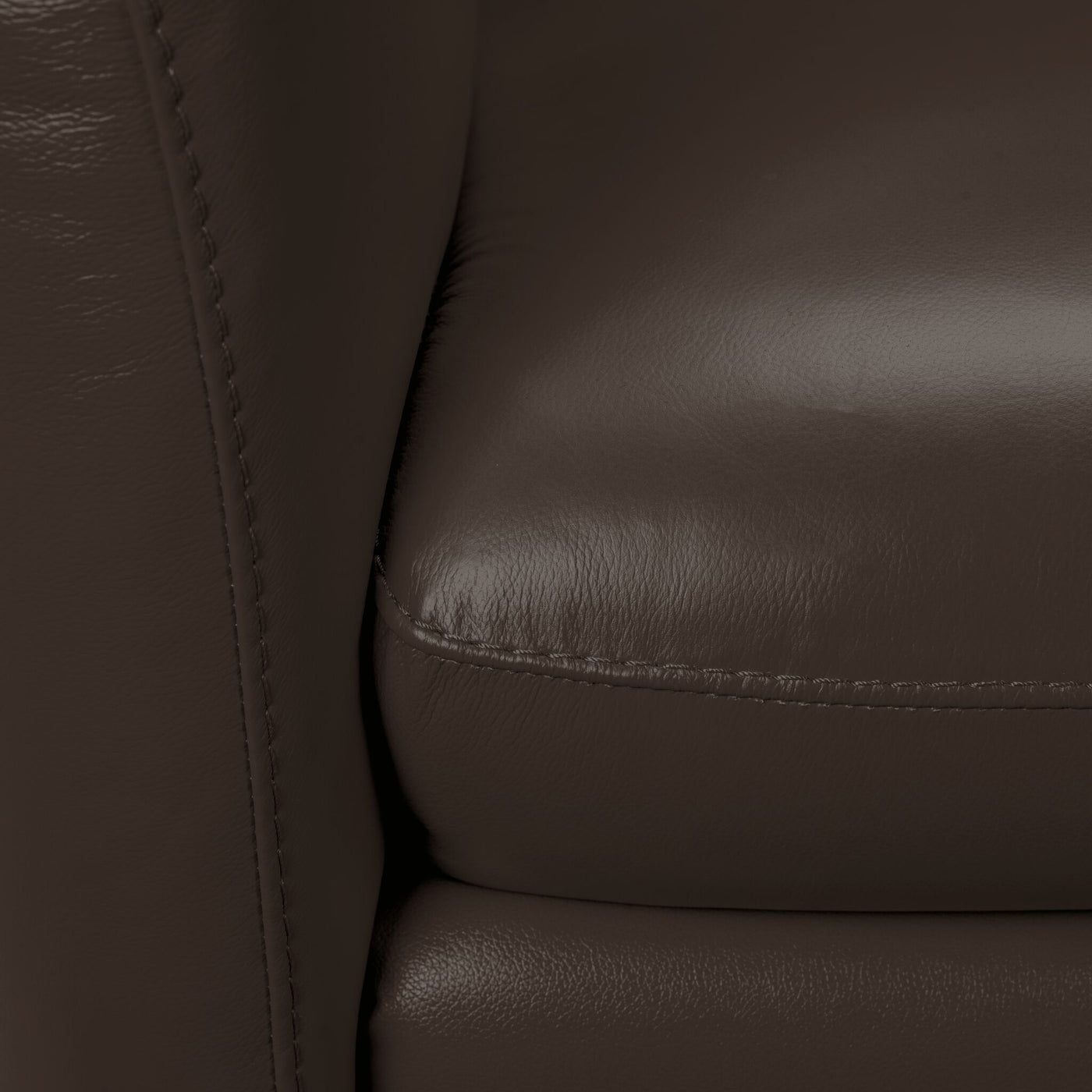 Carlino Leather Chair - Chocolate