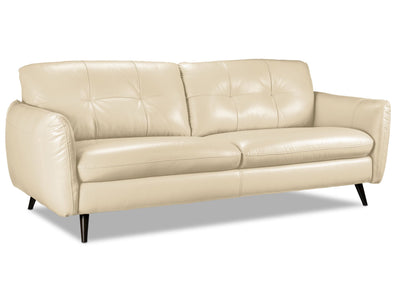 Carlino Leather Sofa - Bisque