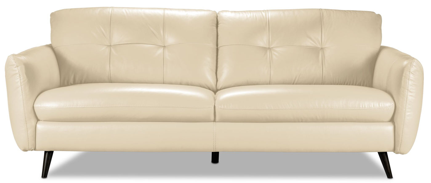 Carlino Leather Sofa - Bisque