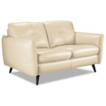Carlino Leather Loveseat - Bisque