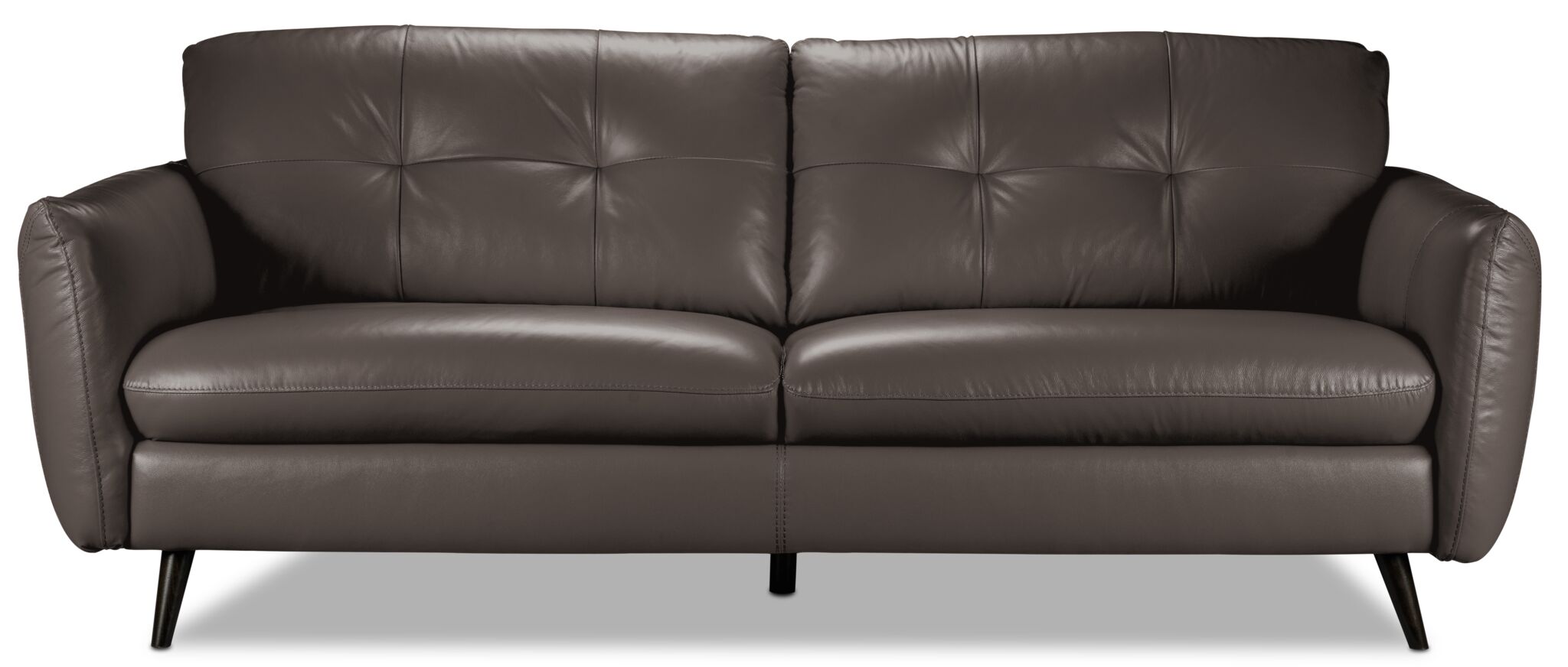 Carlino Leather Sofa - Grey