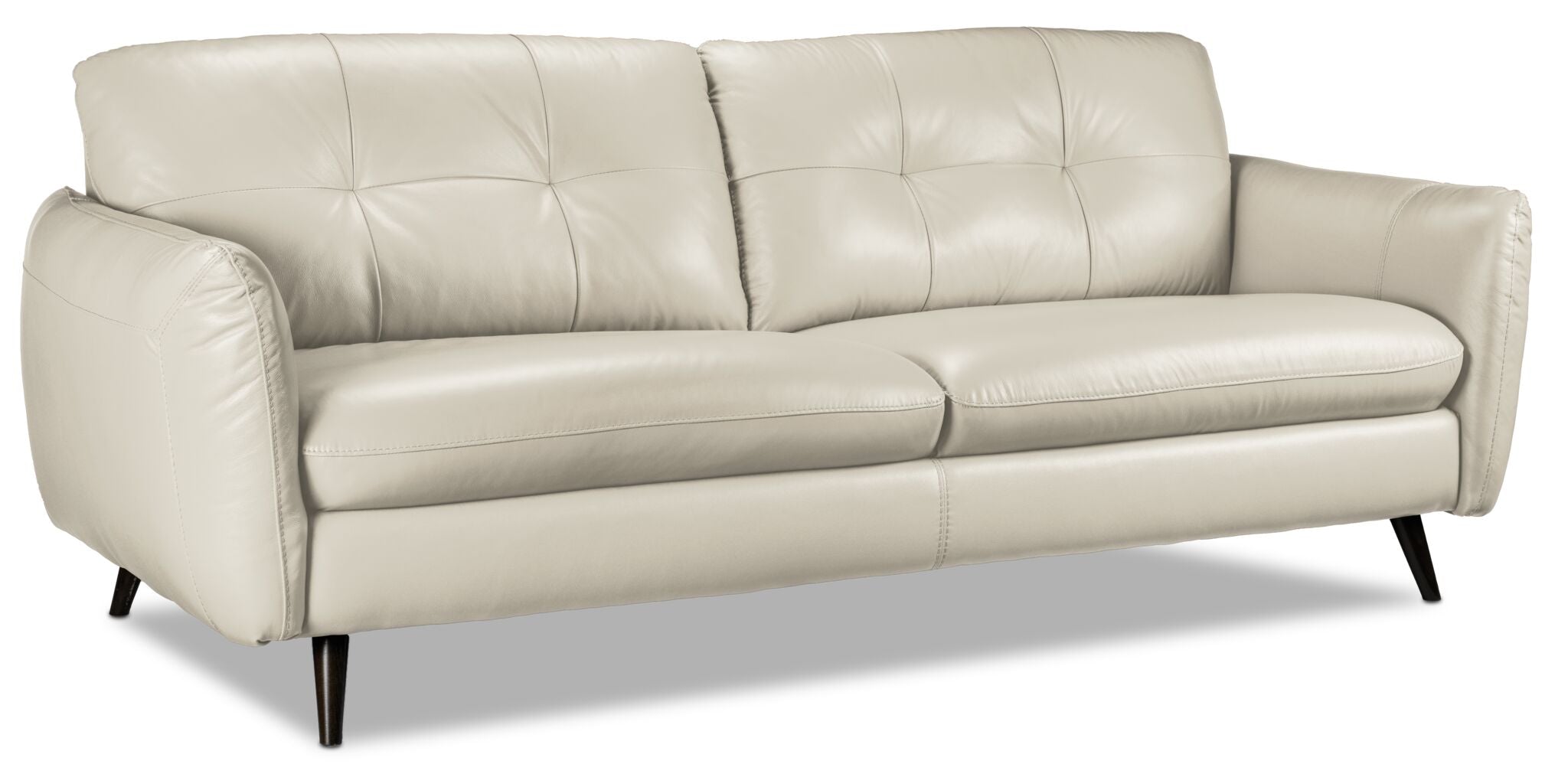 Carlino Leather Sofa - Silver