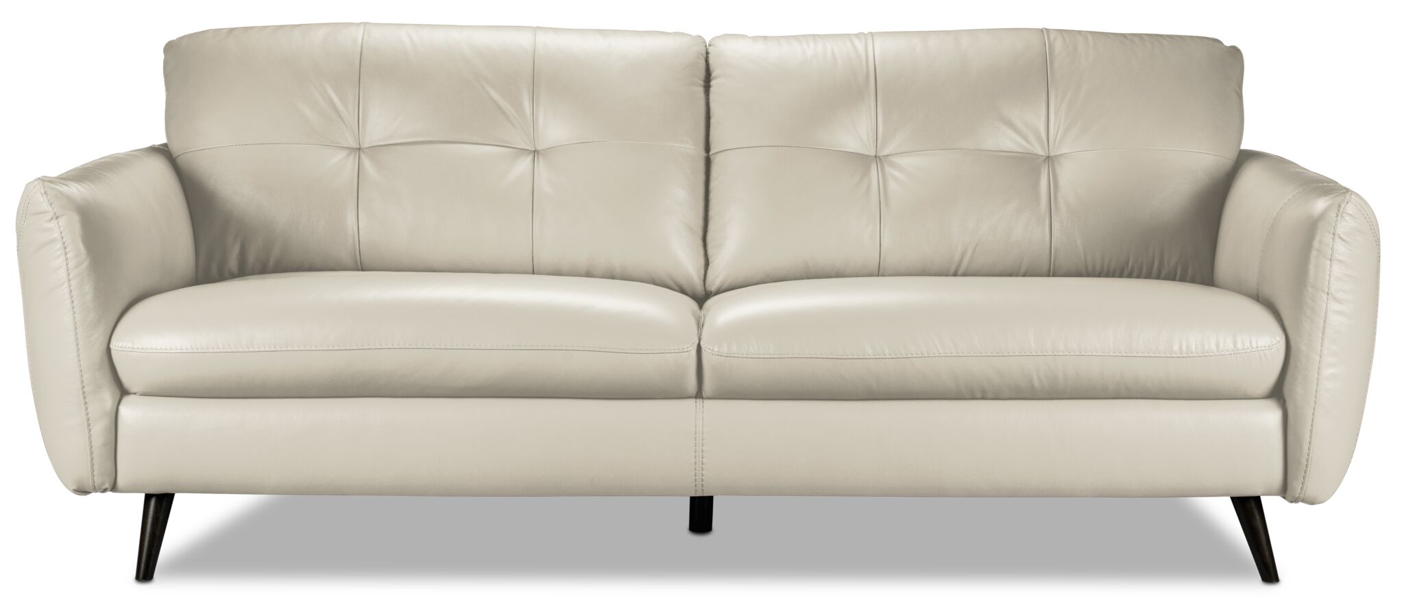 Carlino Leather Sofa - Silver