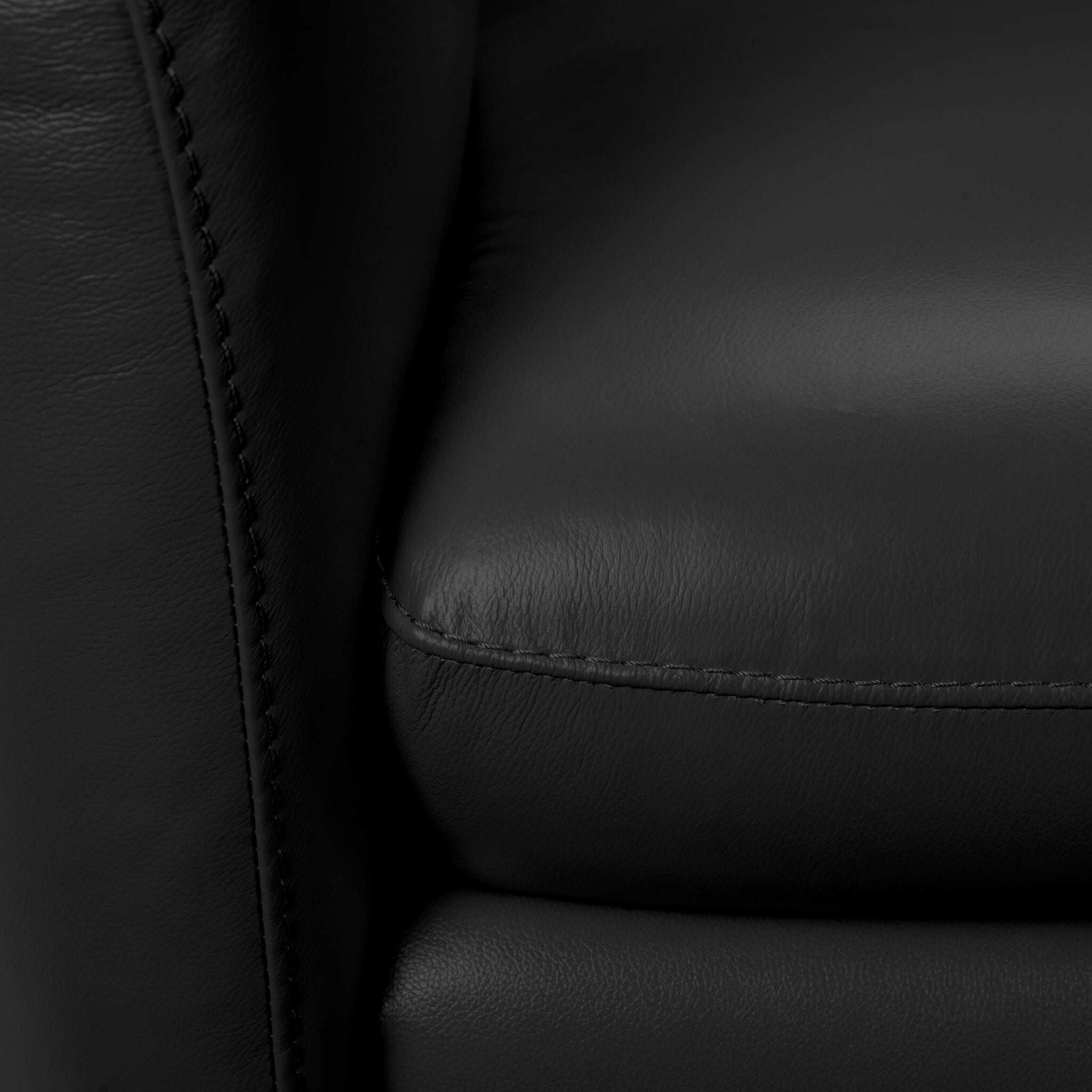 Carlino Leather Chair - Black