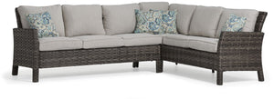 Acadia Outdoor Banquette Sectional - Grey, Beige