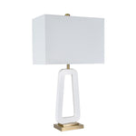 In The Abstract Table Lamp -White, Gold