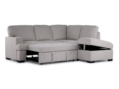 Adara 2-Piece Sectional with Left-Facing Pop-Up Bed - Beige