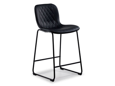 Adrien Upholstered Counter Height Stool - Black