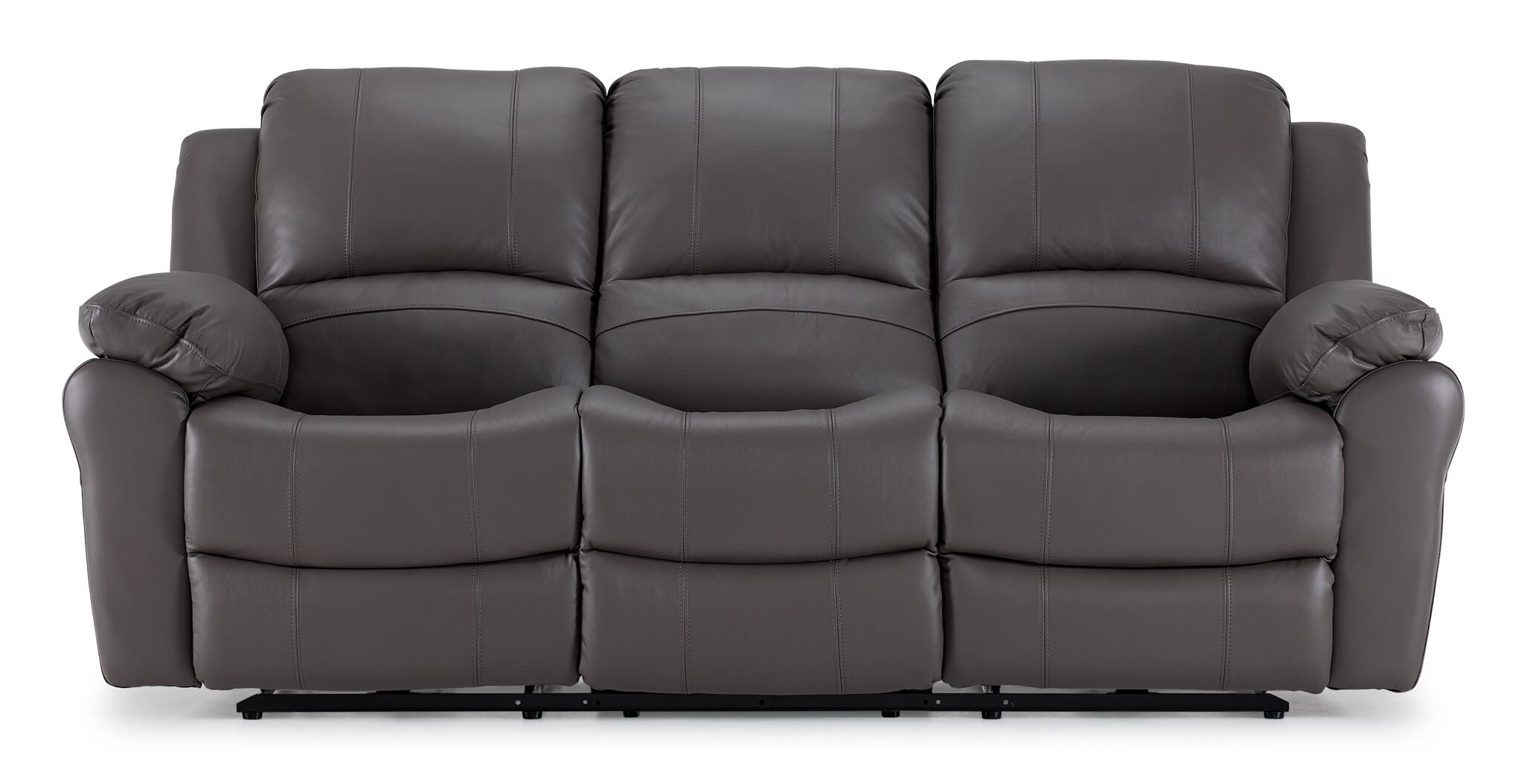 Alba Leather Power Reclining Sofa - Grey