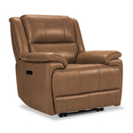 Allie Leather Dual Power Recliner - Canyon