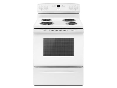 Amana White Freestanding Electric Range (4.8 Cu. Ft.) - YACR4303MFW