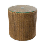 Apex 2 - Piece Outdoor Wicker Umbrella Side Table - Brown