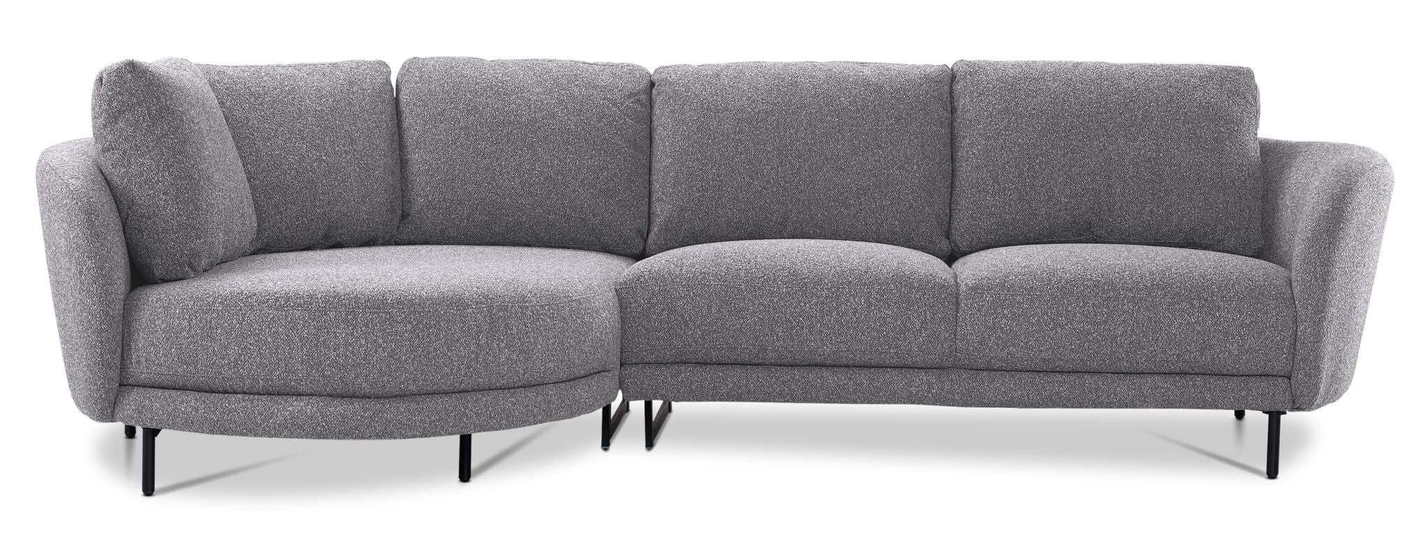 Ariana 2-Piece Sectional with Left Facing Chaise - Ash