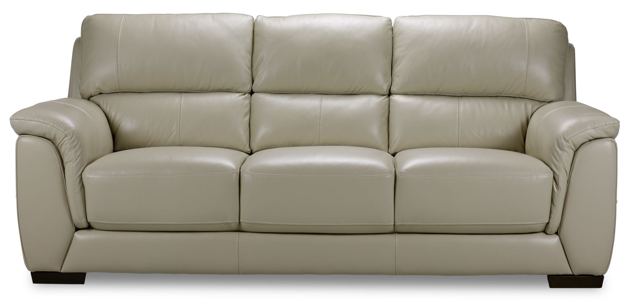 Avalon Leather Sofa - Oyster Grey Cream