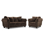 Avery Sofa and Chair Set - Chocolate