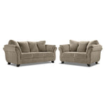 Avery Sofa and Loveseat Set - Toast