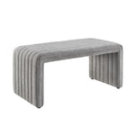 Avila Channelled Bench - Light Grey