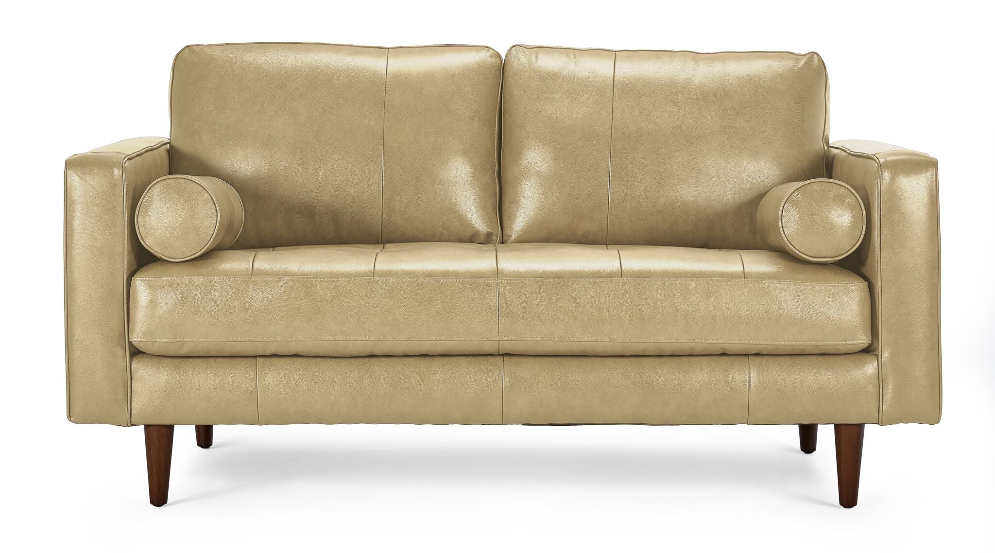 Bari Leather Loveseat - Stone