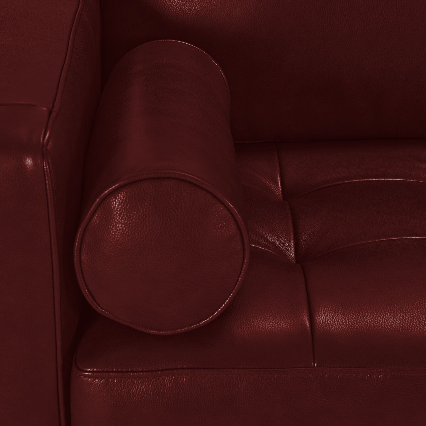 Bari Leather Sofa and Loveseat Set - Fire