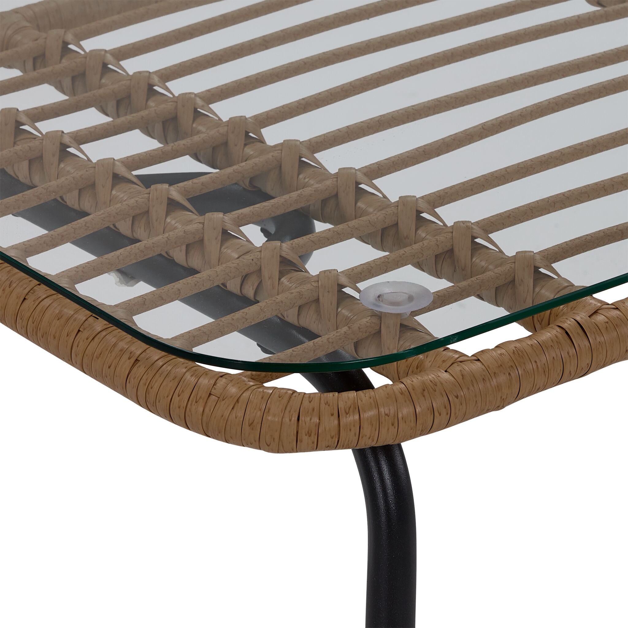 Belize 4 - Piece Outdoor Conversation Set - Beige & Black