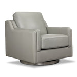 Bella Leather Swivel Chair - Grey