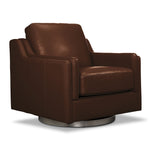 Bella Leather Swivel Chair - Brown