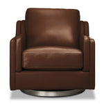 Bella Leather Swivel Chair - Brown