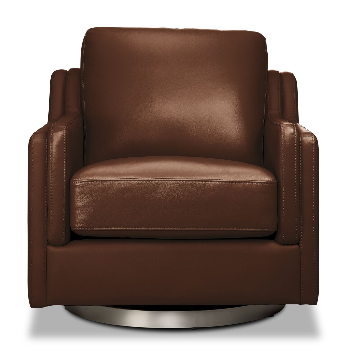 Bella Leather Swivel Chair - Brown