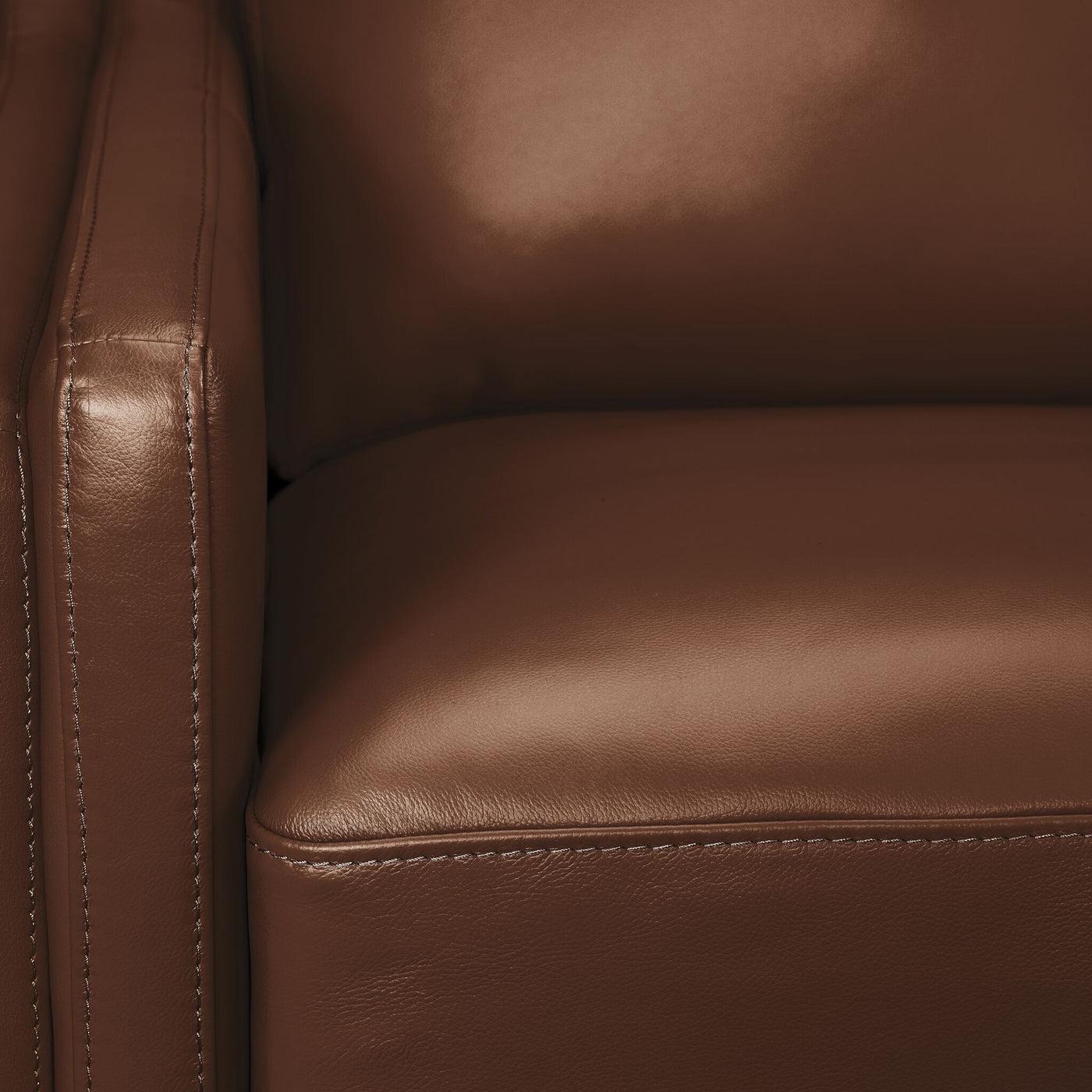 Bella Leather Swivel Chair - Brown