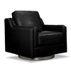 Bella Leather Swivel Chair - Black
