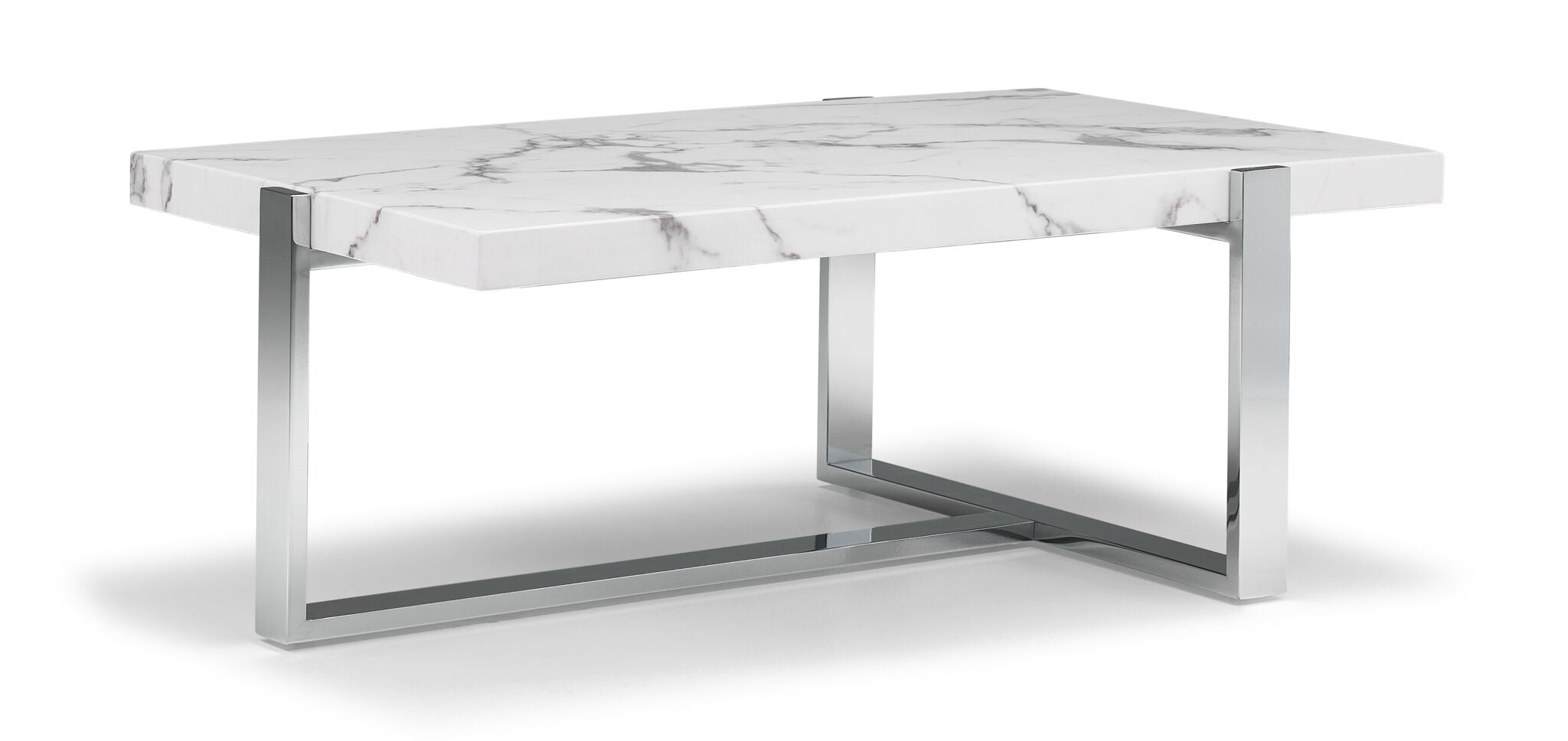 Bellissimo 44" Coffee Table - White & Grey