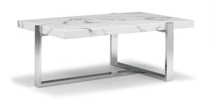 Bellissimo 44" Coffee Table - White & Grey