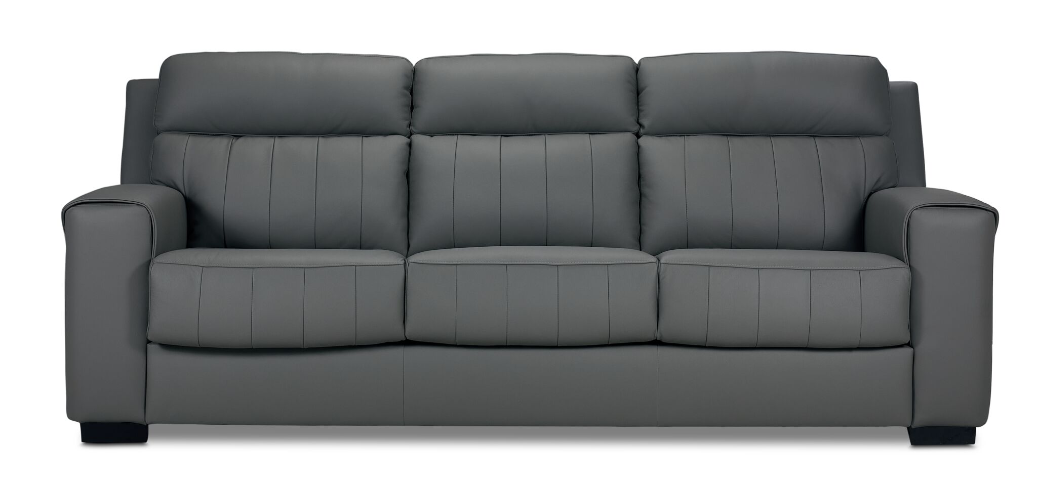 Benevento Leather Sofa - Steel