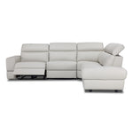 Bianca 3-Piece Power Sectional with Right Facing Chaise - Light Grey