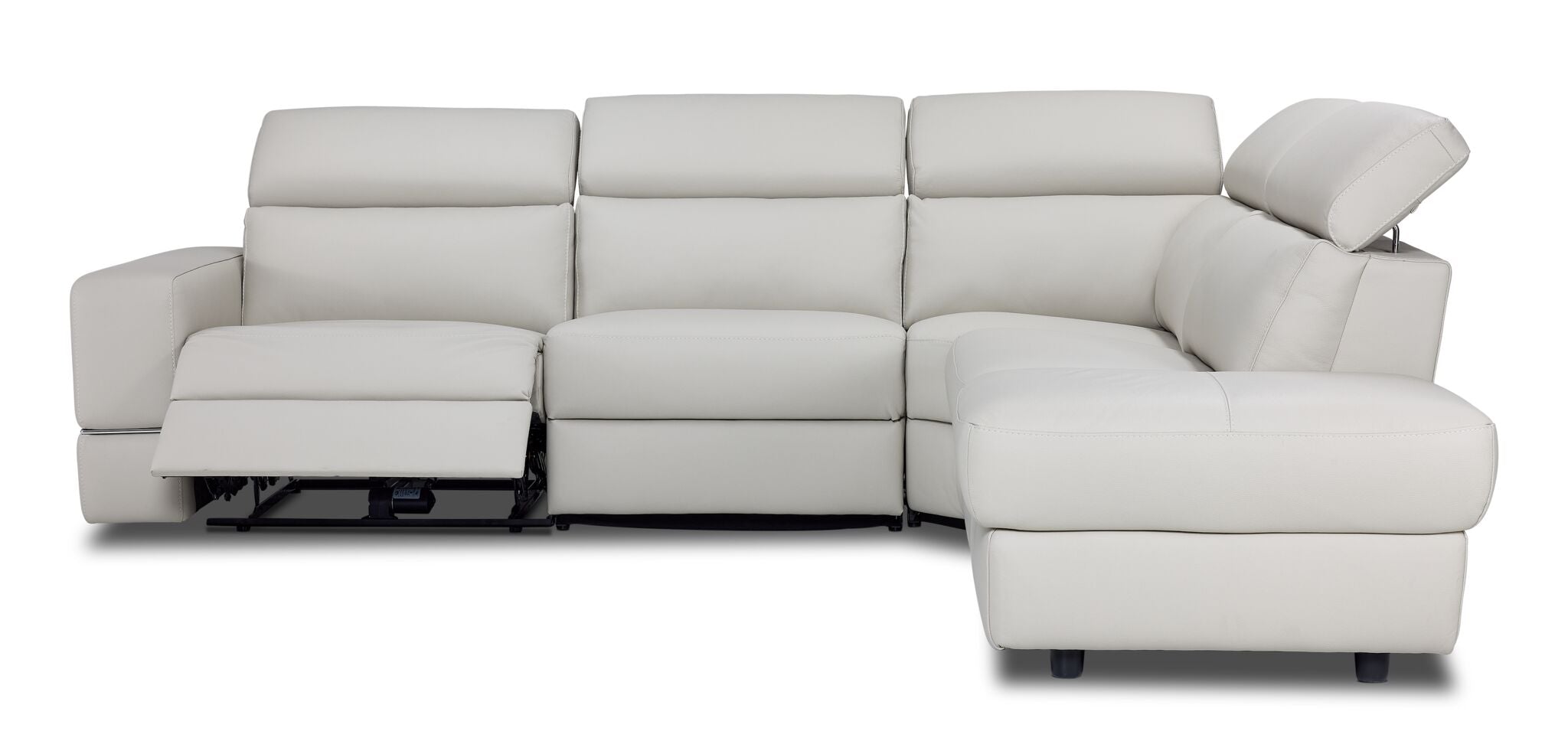 Bianca 3-Piece Power Sectional with Right Facing Chaise - Light Grey