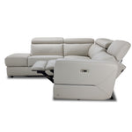 Bianca 3-Piece Power Sectional with Left Facing Chaise - Light Grey