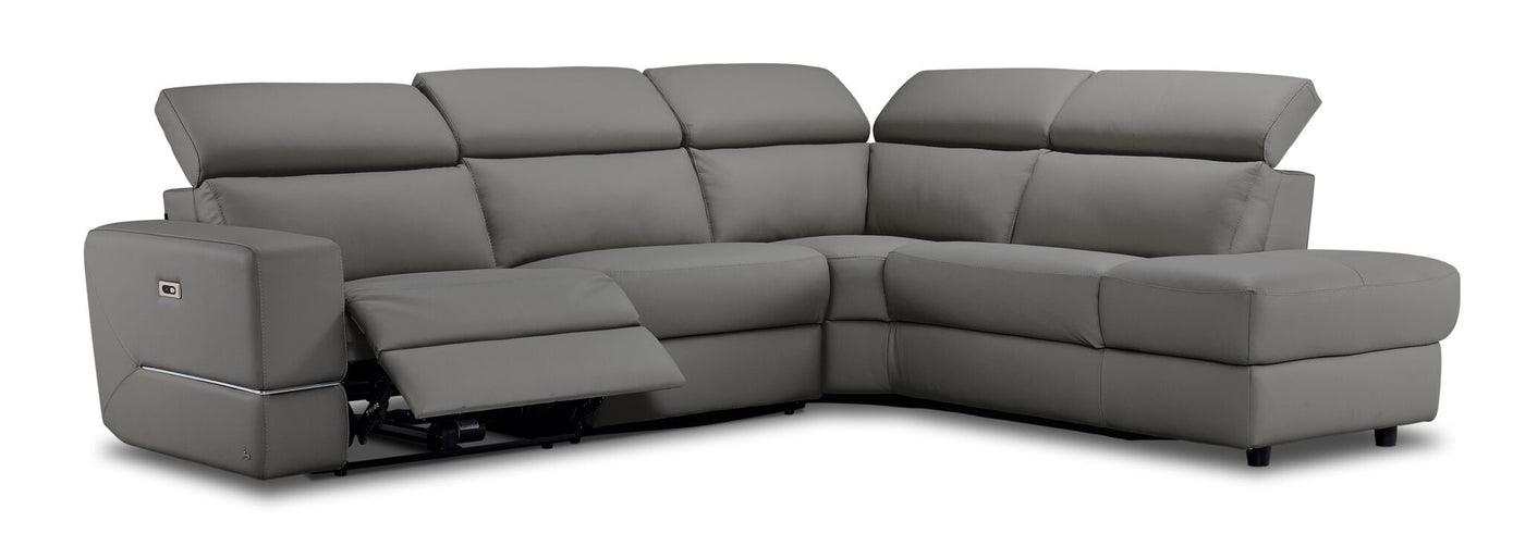 Bianca 3-Piece Power Sectional with Right Facing Chaise - Grey