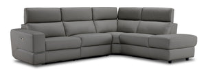 Bianca 3-Piece Power Sectional with Right Facing Chaise - Grey