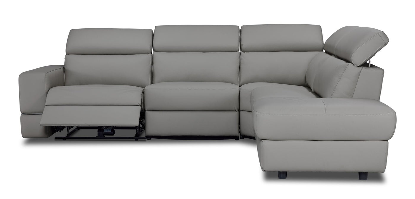 Bianca 3-Piece Power Sectional with Right Facing Chaise - Grey