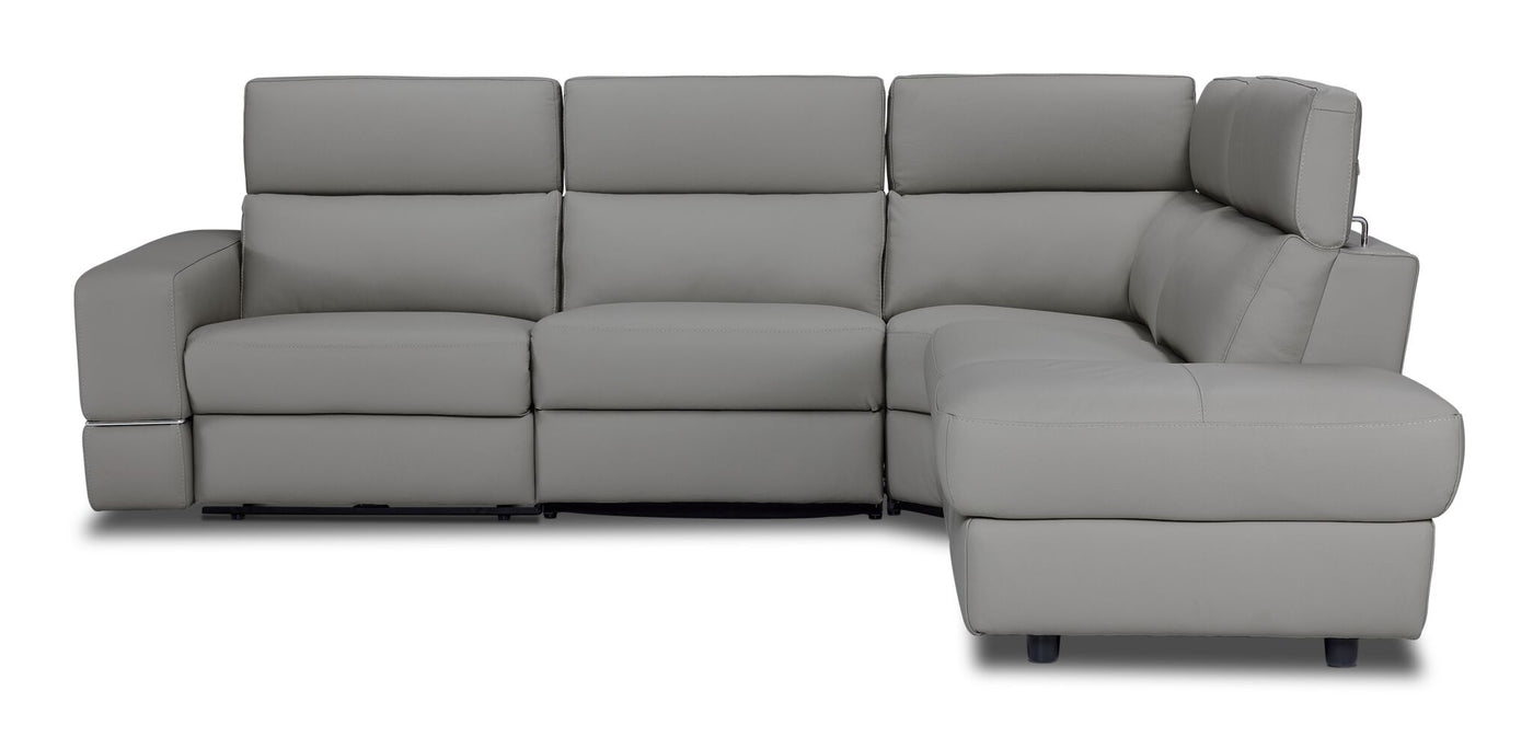 Bianca 3-Piece Power Sectional with Right Facing Chaise - Grey
