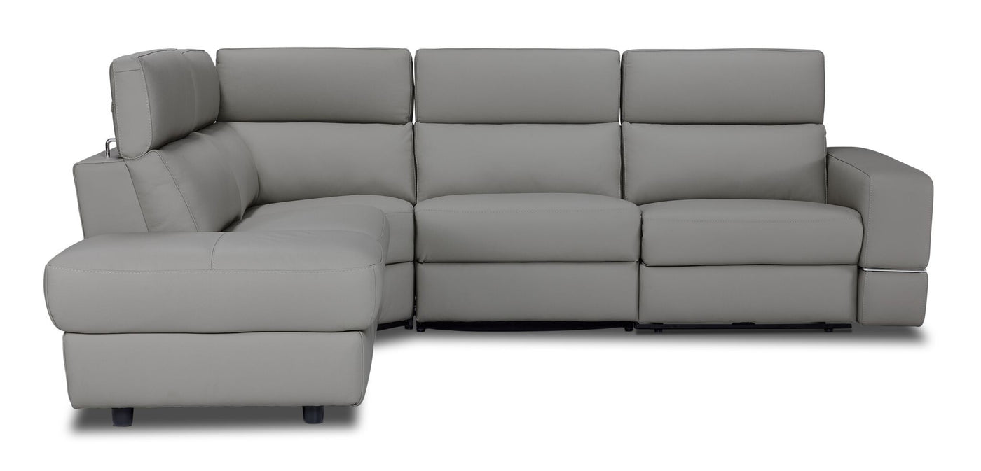 Bianca 3-Piece Power Sectional with Left Facing Chaise - Grey