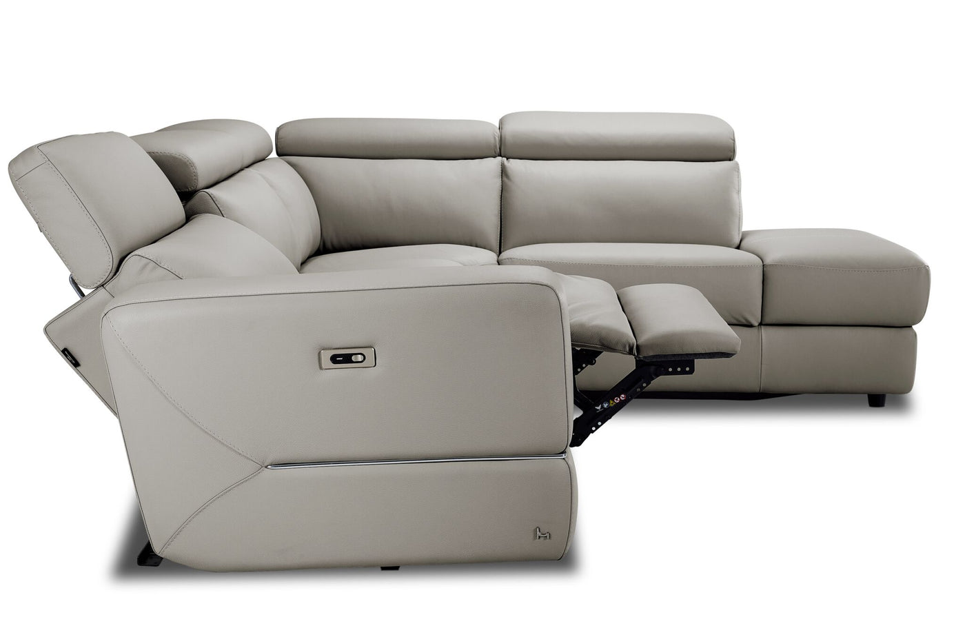 Bianca 3-Piece Power Sectional with Right Facing Chaise - Cream