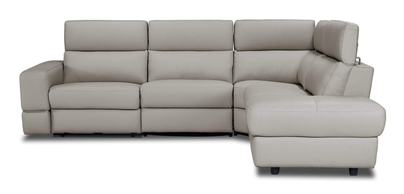 Bianca 3-Piece Power Sectional with Right Facing Chaise - Cream